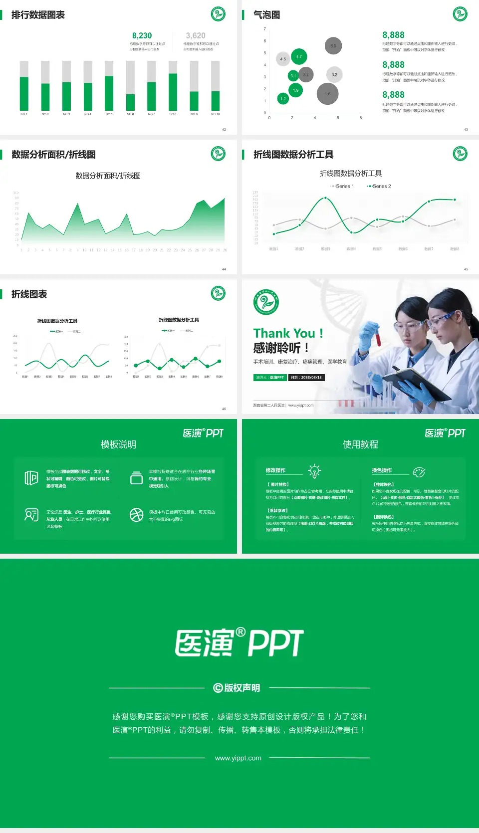 湖南省第二人民医院科研成果展示PPT模板16:9格式幻灯片预览图6