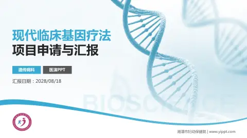 湘潭市妇幼保健院项目申请与汇报PPT模板