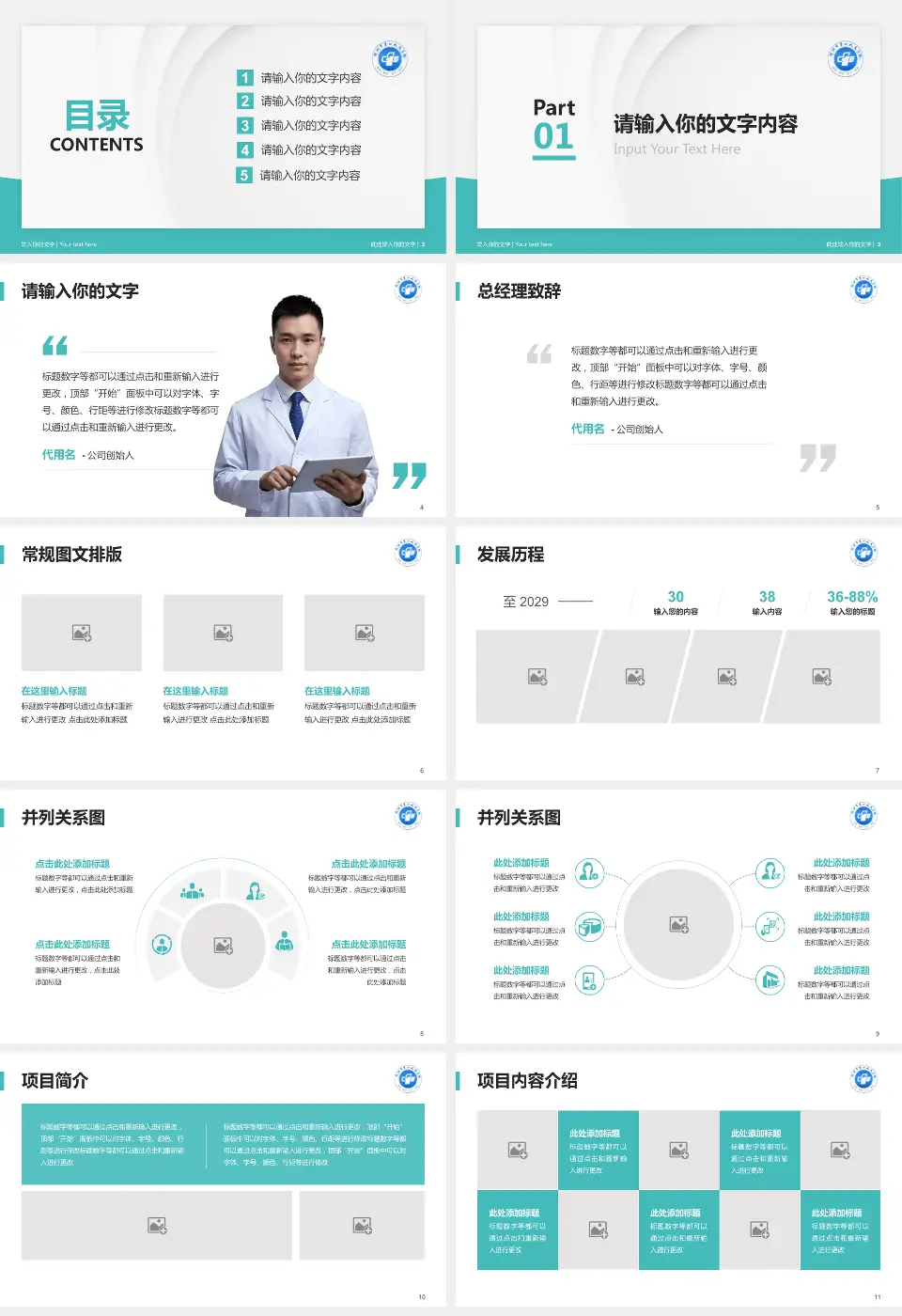 郴州市第一人民医院南院医院管理报告PPT模板16:9格式幻灯片预览图2