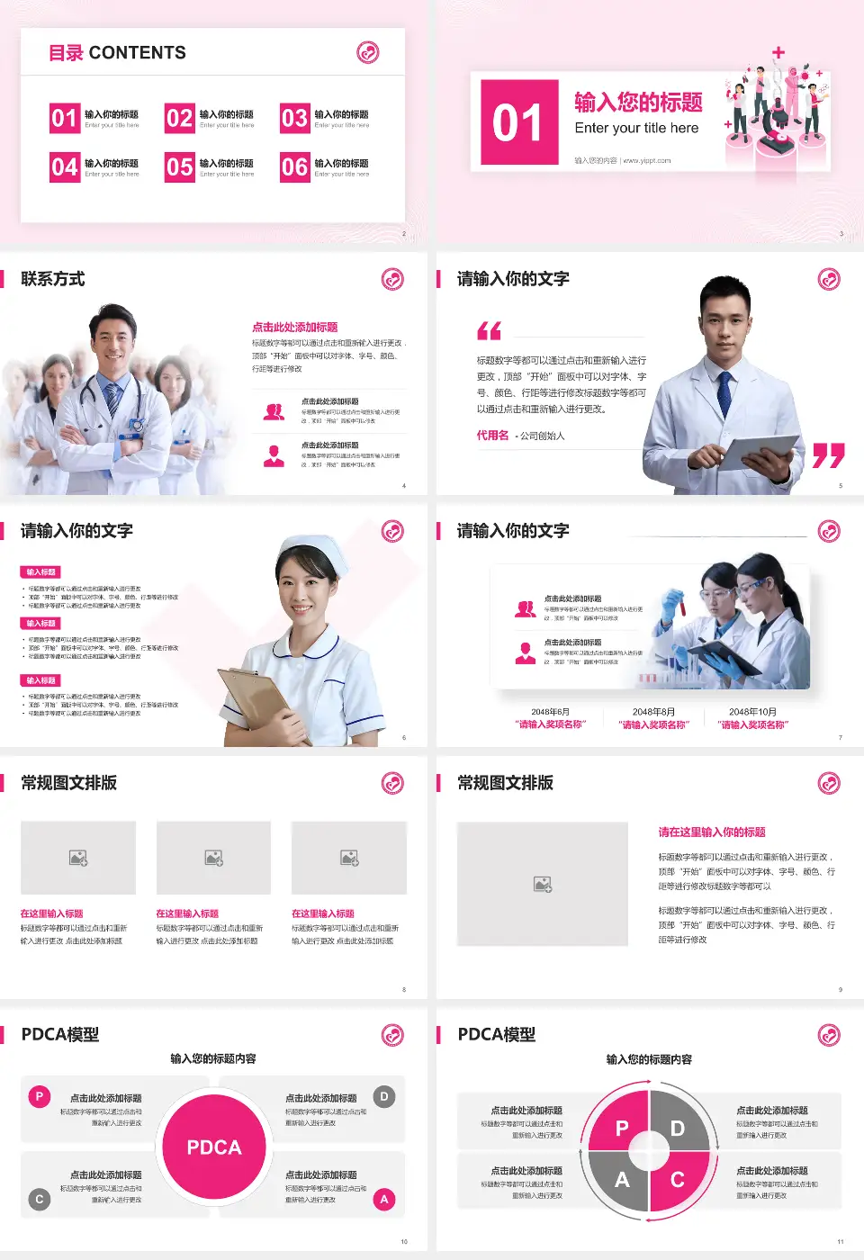 长沙县妇幼保健院品管圈PDCA演示专用PPT模板16:9格式幻灯片预览图2
