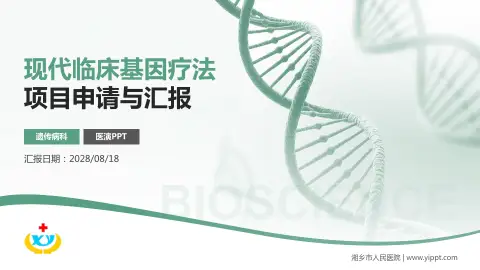 湘乡市人民医院项目申请与汇报PPT模板