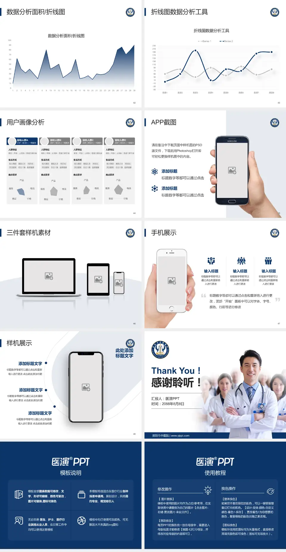 资阳市中医院科室介绍与推广PPT模板4:3格式幻灯片预览图6