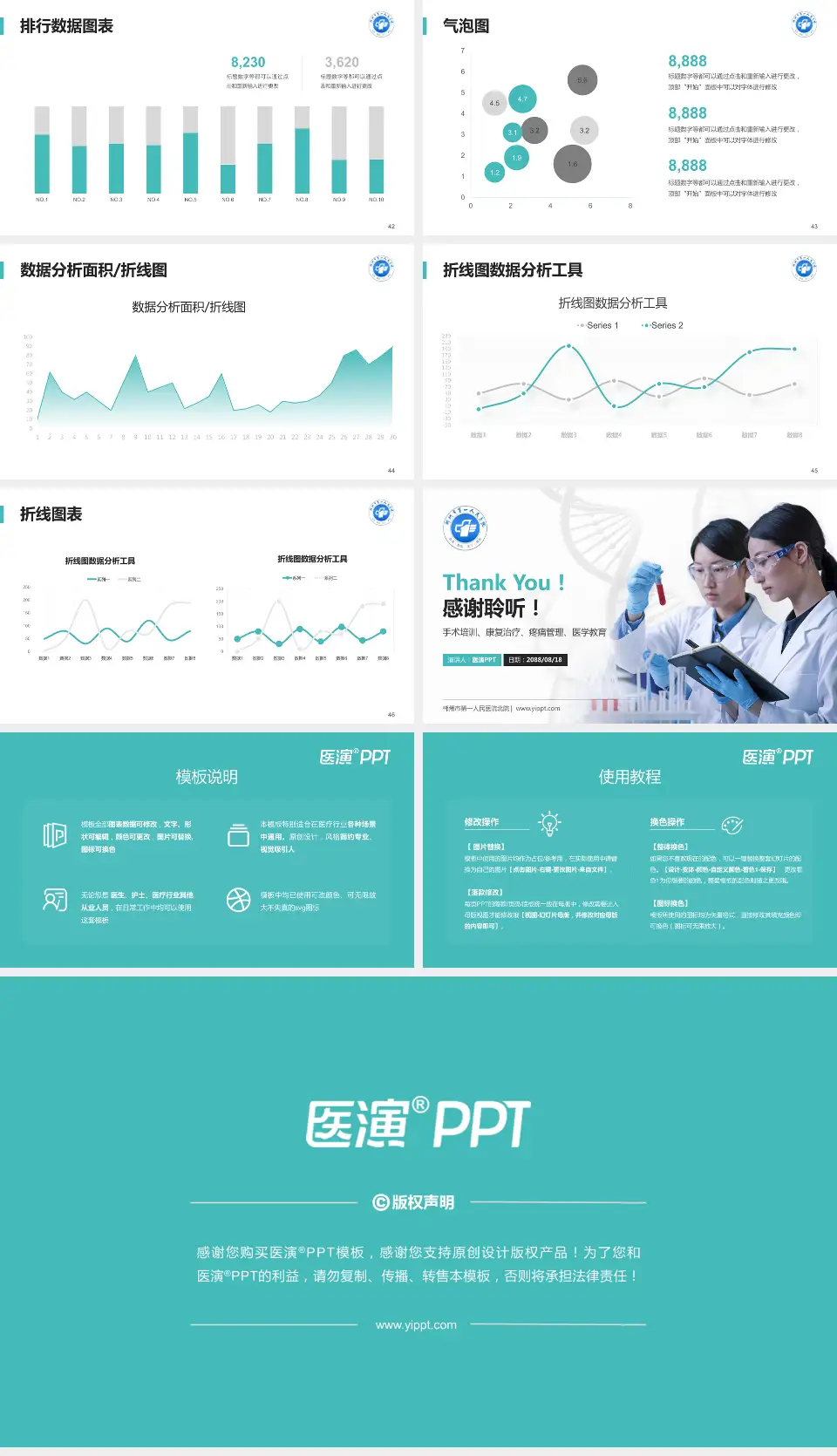 郴州市第一人民医院北院科研成果展示PPT模板16:9格式幻灯片预览图6