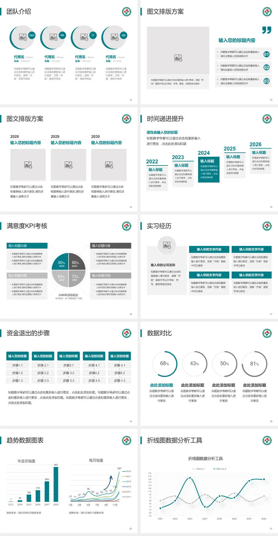 衡阳铁路医院培训与教育PPT模板4:3格式幻灯片预览图3