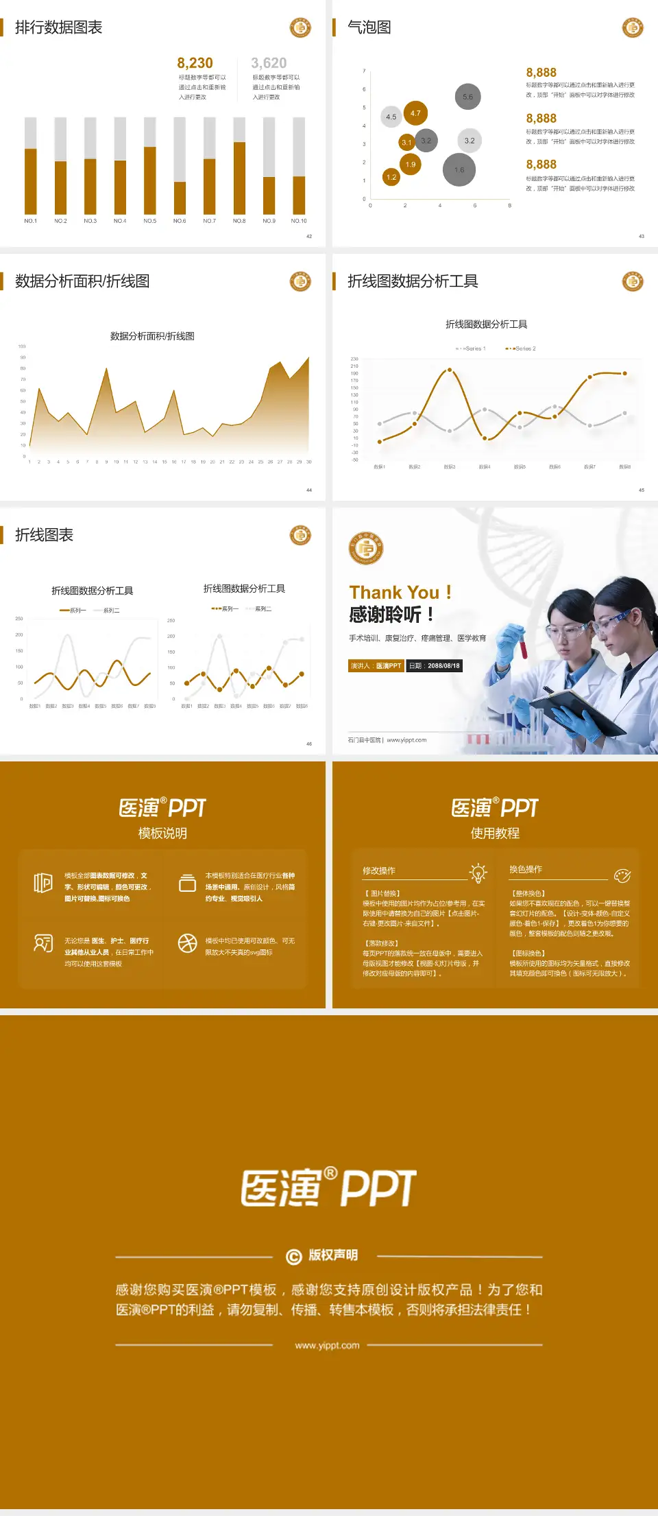 石门县中医院科研成果展示PPT模板4:3格式幻灯片预览图6