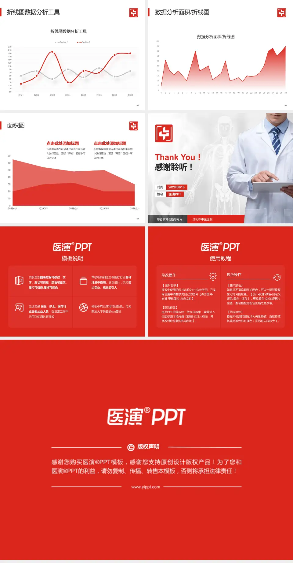 浏阳市中医医院患者教育与指导PPT模板4:3格式幻灯片预览图7