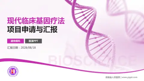 湖南省人民医院项目申请与汇报PPT模板