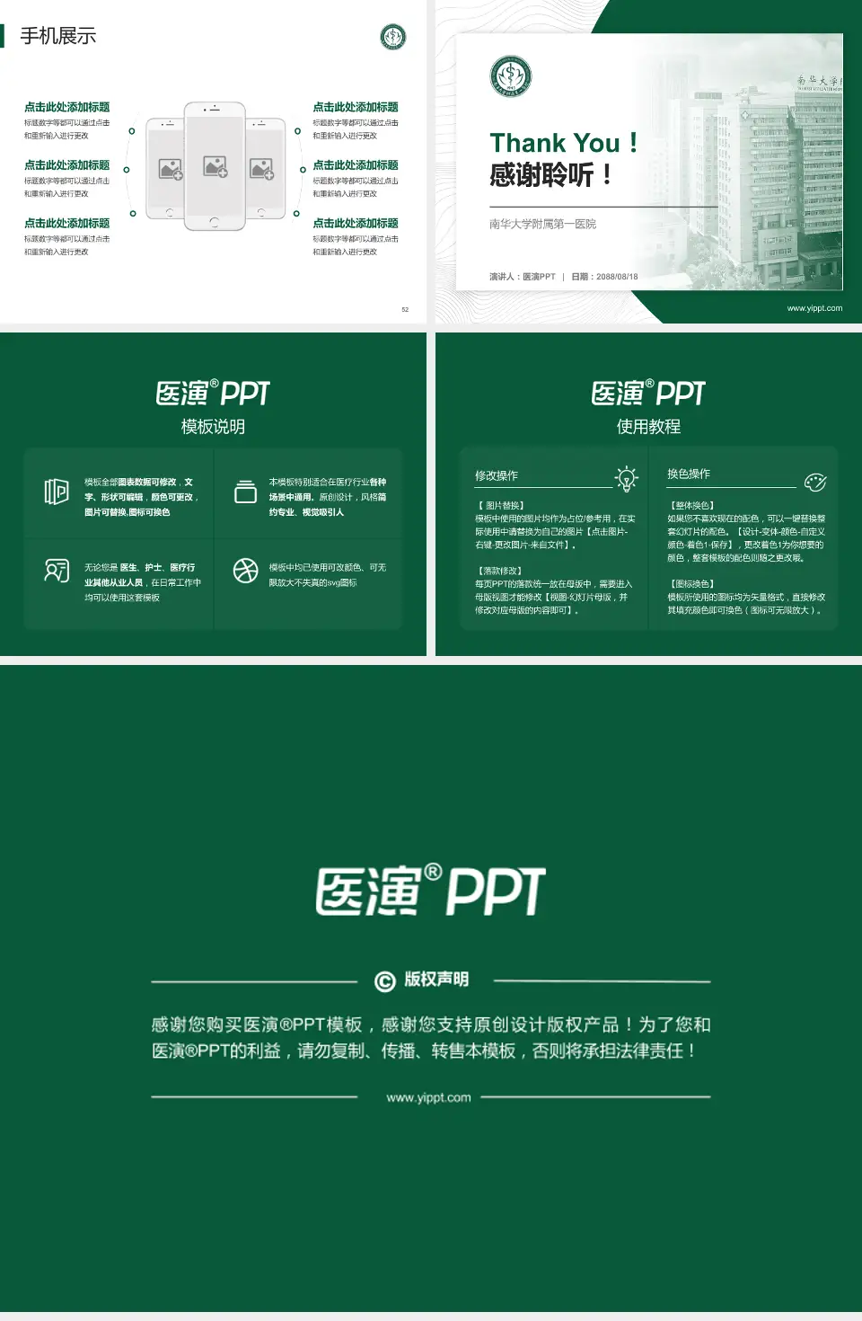 南华大学附属第一医院医院管理报告PPT模板4:3格式幻灯片预览图7