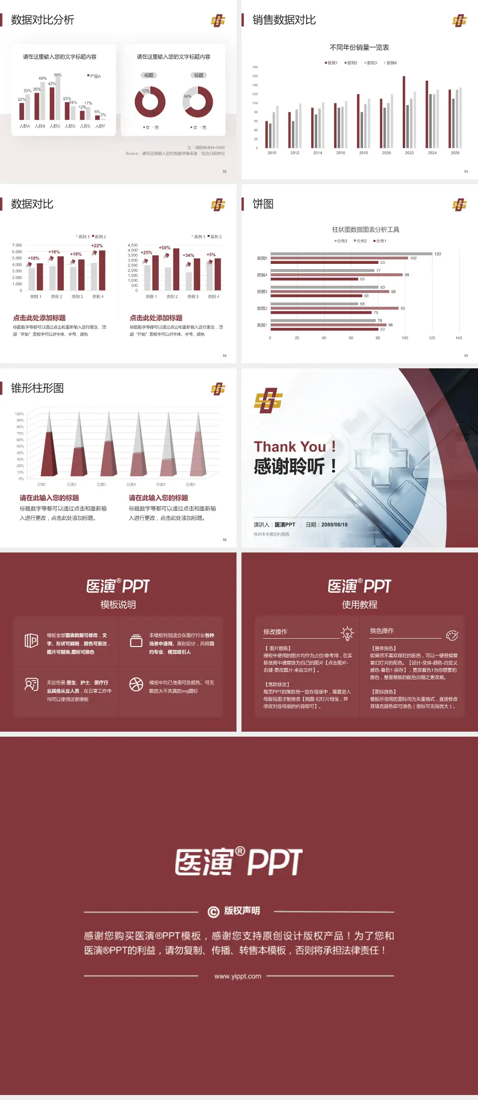 株洲市中医伤科医院医疗行业比赛专用PPT模板4:3格式幻灯片预览图7