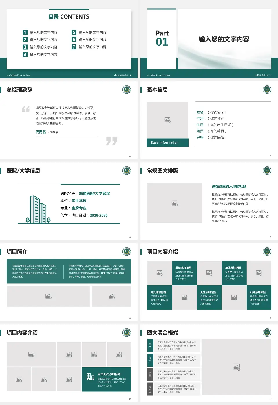 桂阳县中医院个人求职应聘简历PPT模板16:9格式幻灯片预览图2