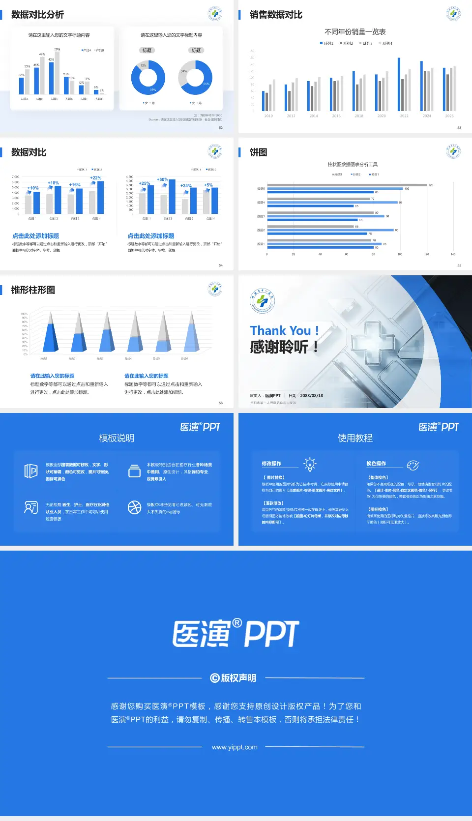 岳阳市第一人民医院珍珠山院区医疗行业比赛专用PPT模板16:9格式幻灯片预览图7
