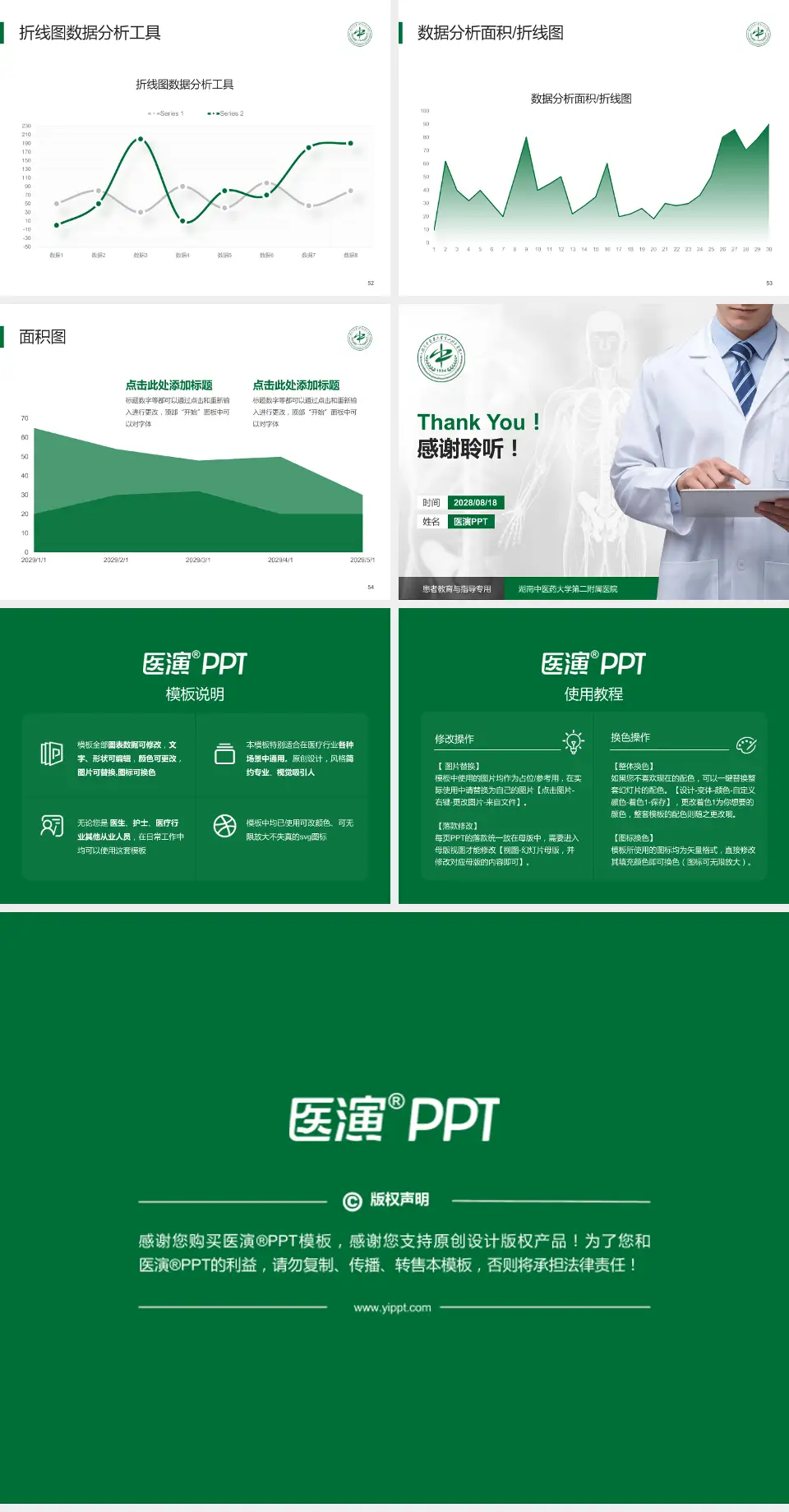 湖南中医药大学第二附属医院患者教育与指导PPT模板4:3格式幻灯片预览图7