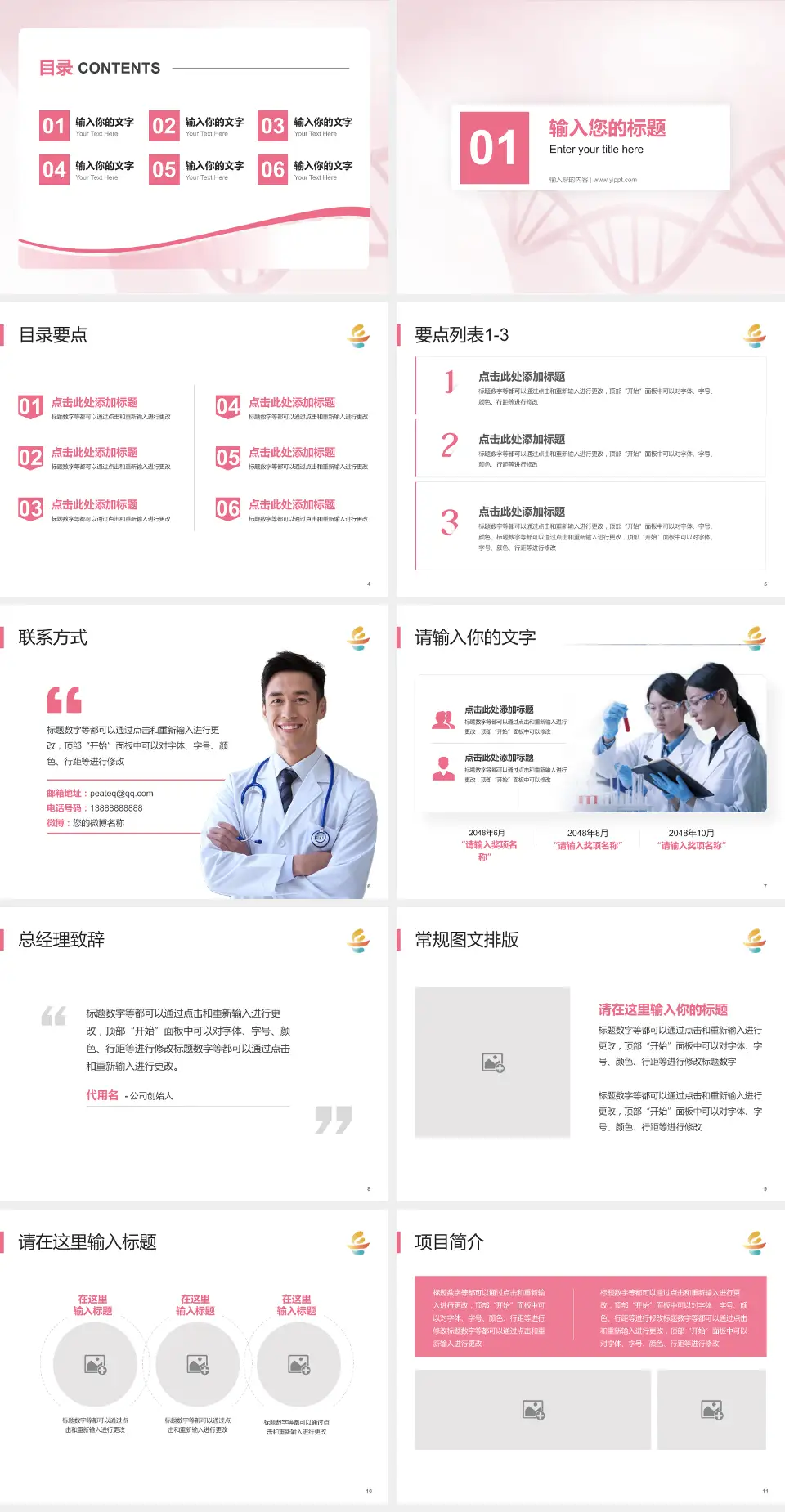 岳阳市妇幼保健院项目申请与汇报PPT模板4:3格式幻灯片预览图2