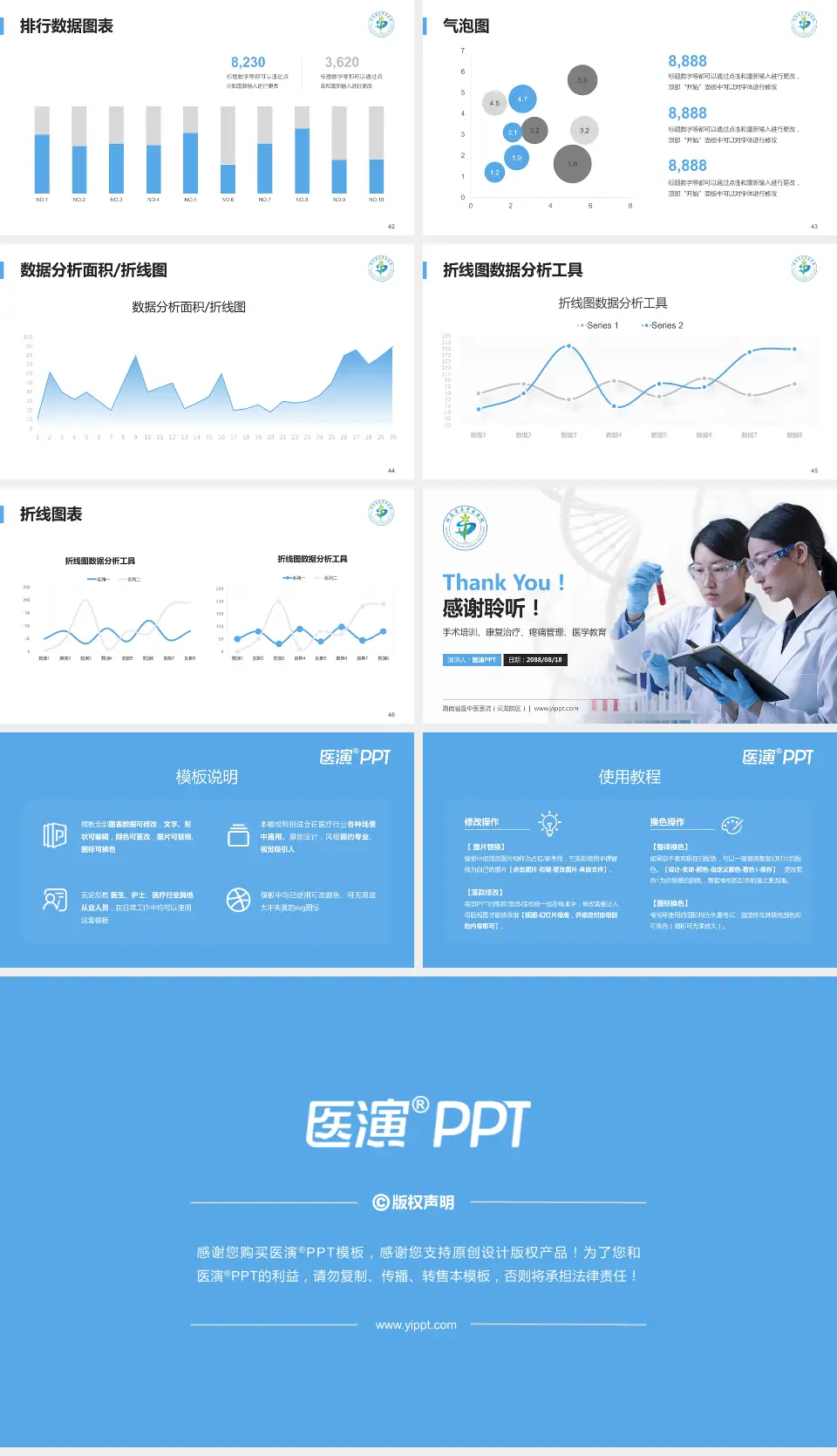 湖南省直中医医院（云龙院区）科研成果展示PPT模板16:9格式幻灯片预览图6