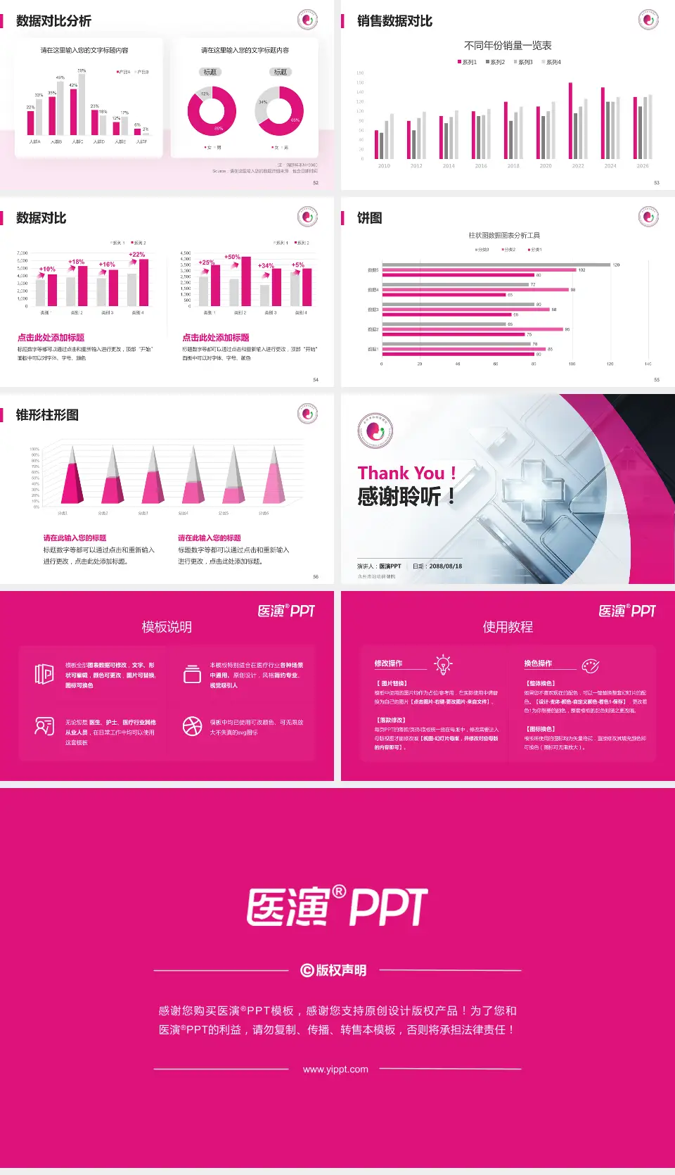 永州市妇幼保健院医疗行业比赛专用PPT模板16:9格式幻灯片预览图7