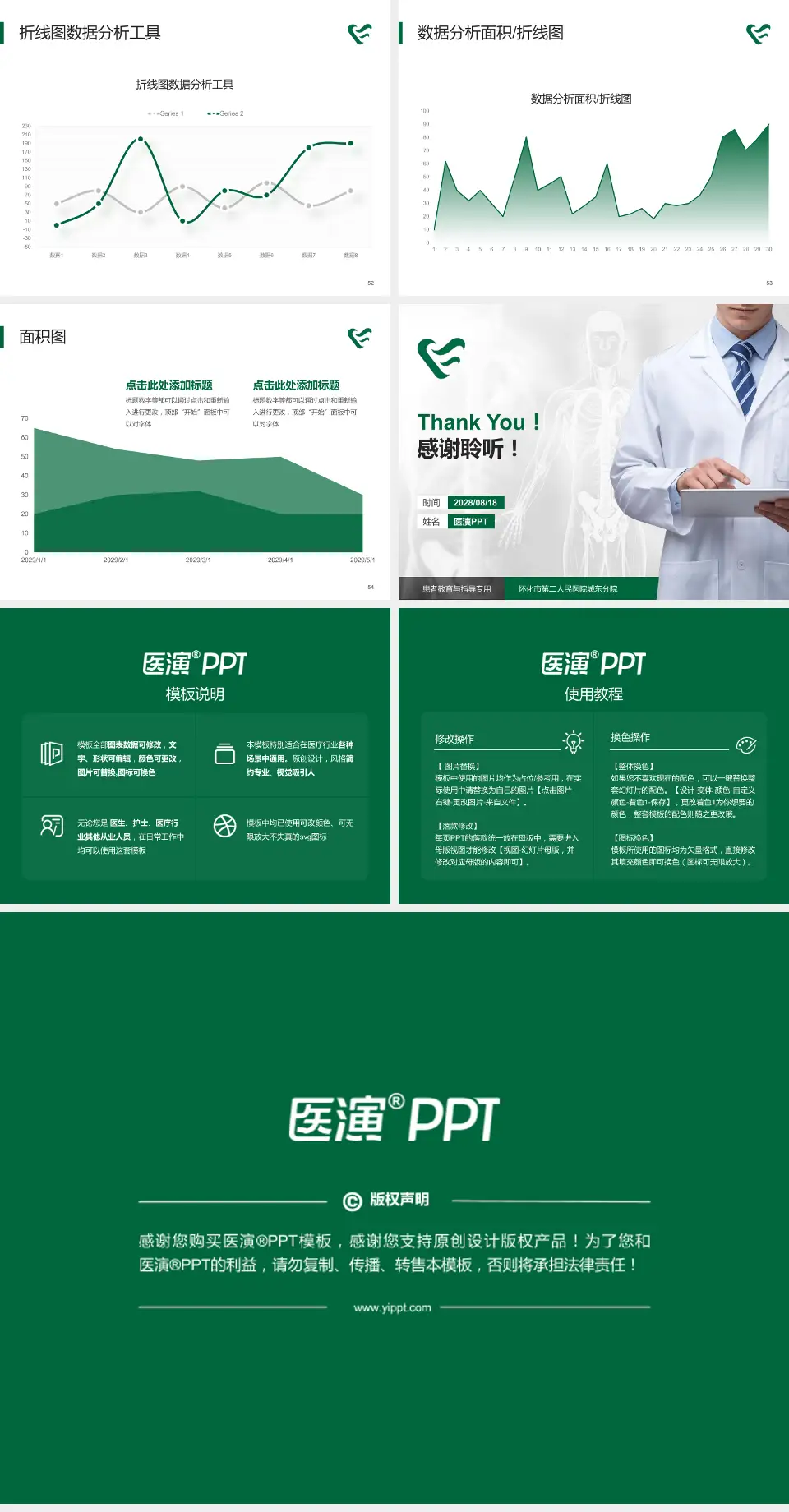 怀化市第二人民医院城东分院患者教育与指导PPT模板4:3格式幻灯片预览图7