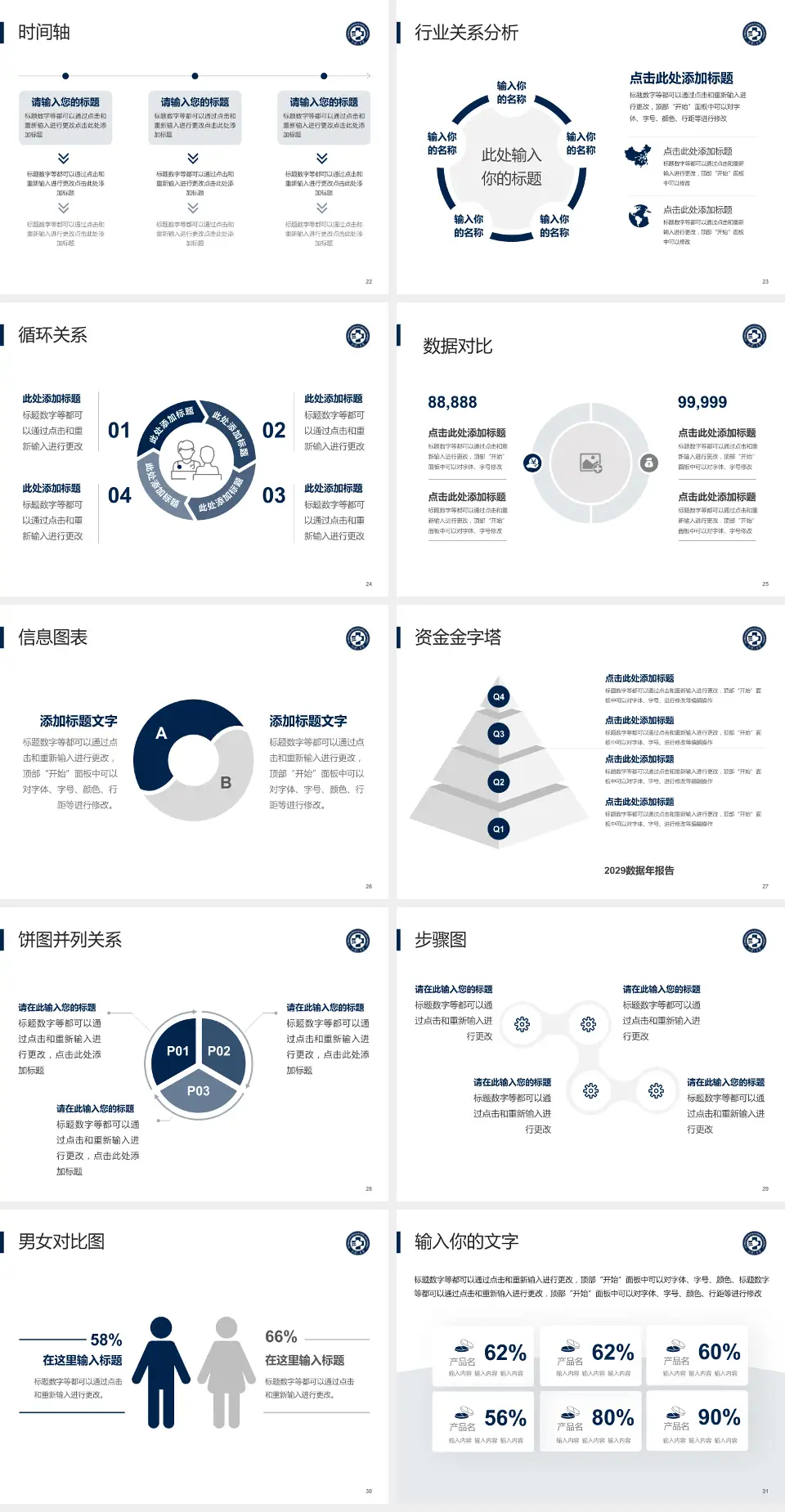 中南大学湘雅三医院医院管理报告PPT模板4:3格式幻灯片预览图4