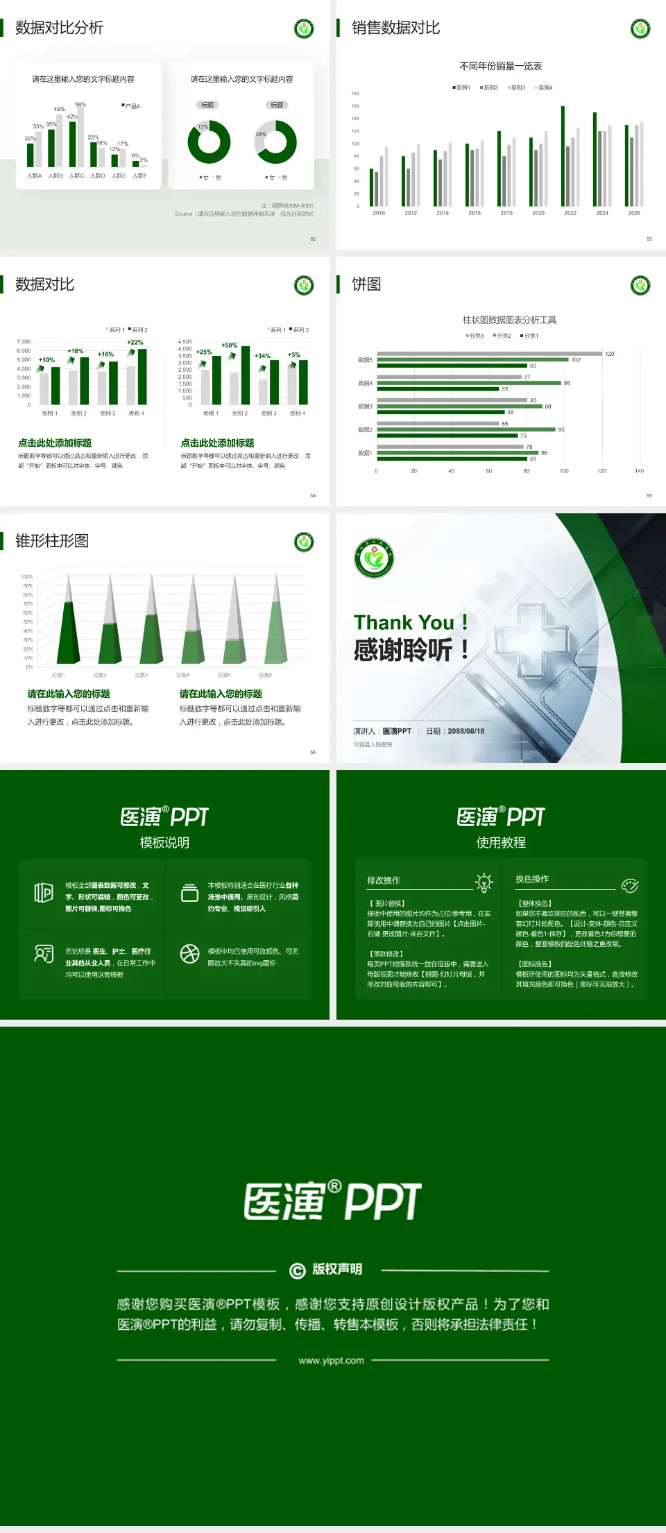 华容县人民医院医疗行业比赛专用PPT模板4:3格式幻灯片预览图7