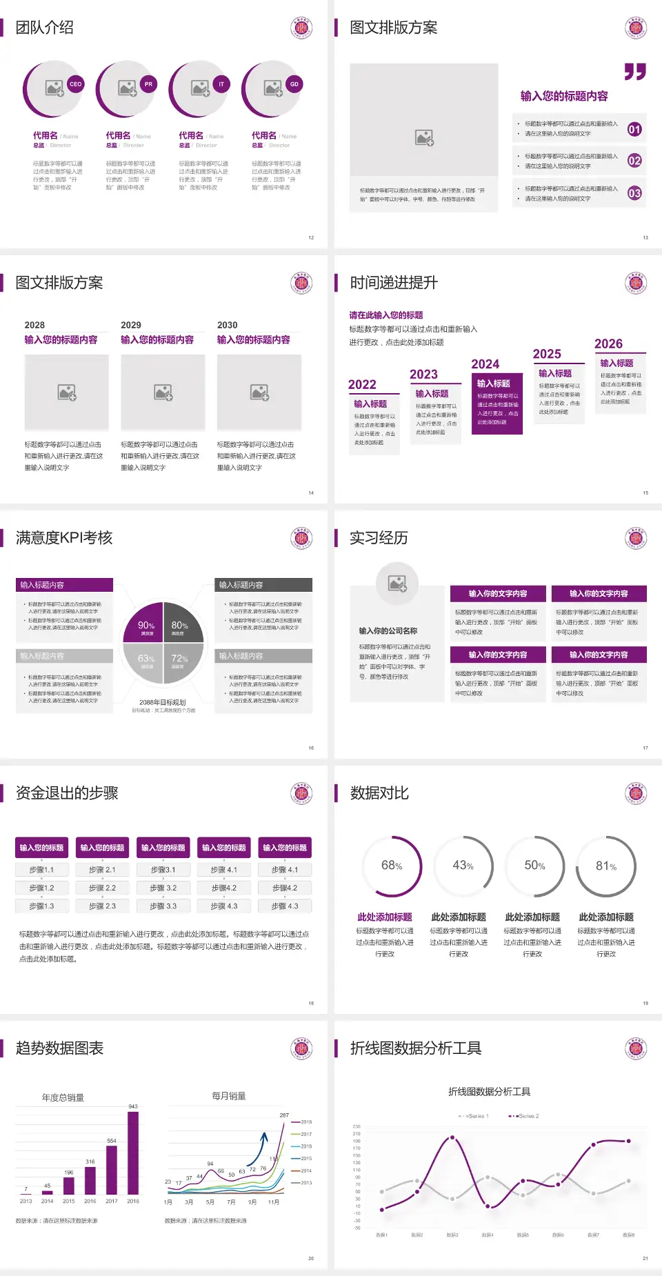 攸县中医院培训与教育PPT模板4:3格式幻灯片预览图3