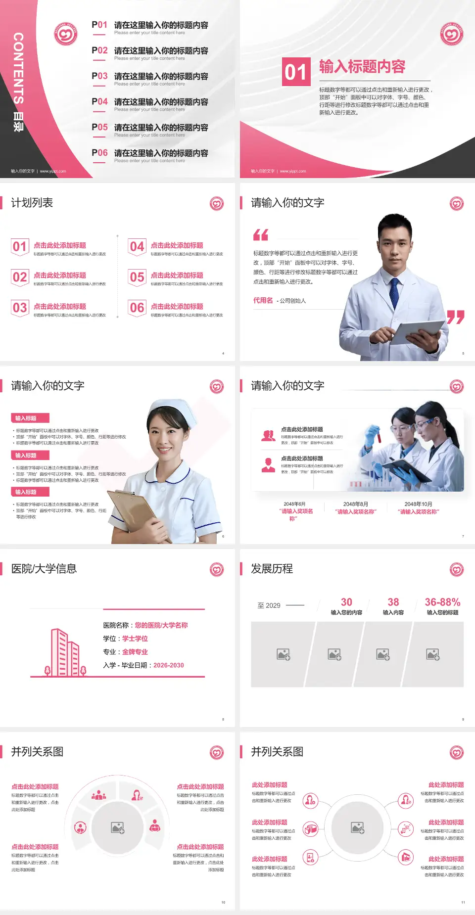 娄底市妇幼保健院医疗行业比赛专用PPT模板4:3格式幻灯片预览图2