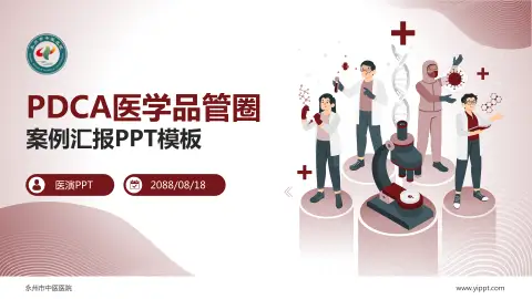 永州市中医医院品管圈PDCA演示专用PPT模板