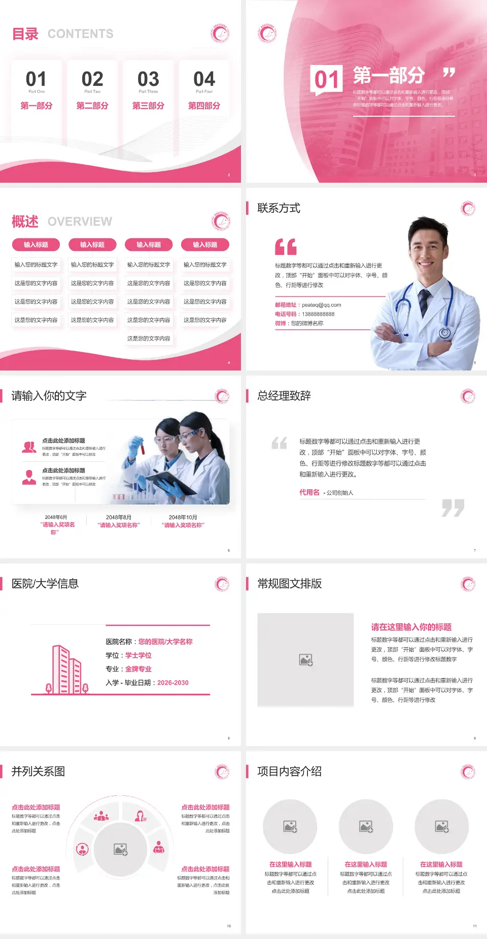 湖南省妇幼保健院会议与研讨会PPT模板4:3格式幻灯片预览图2