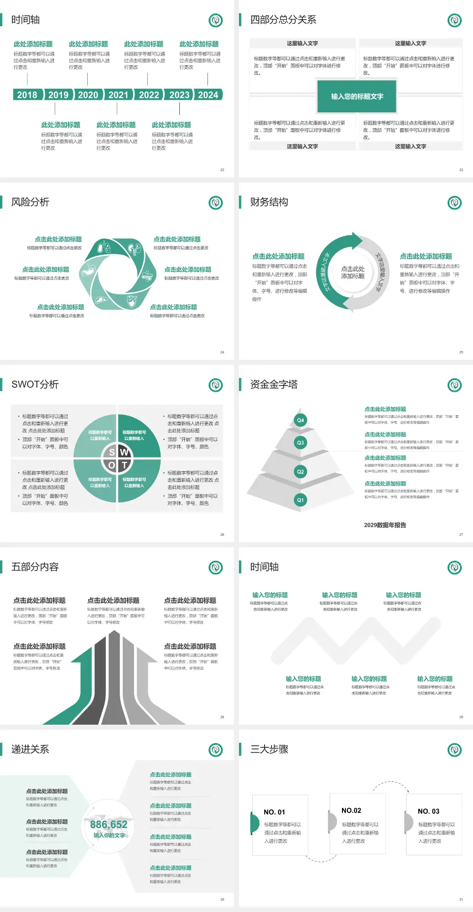 娄底市中医院患者教育与指导PPT模板4:3格式幻灯片预览图4