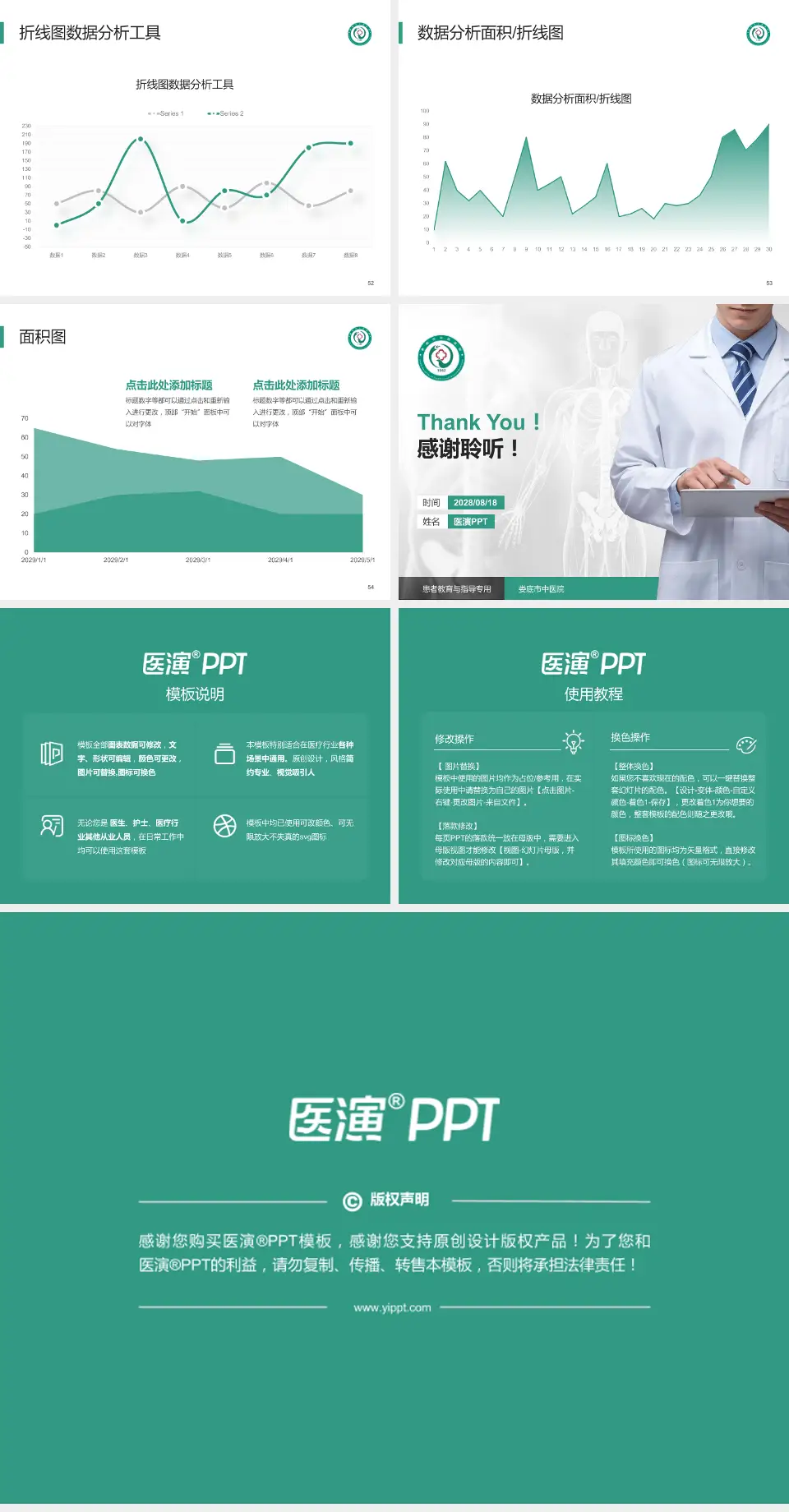 娄底市中医院患者教育与指导PPT模板4:3格式幻灯片预览图7