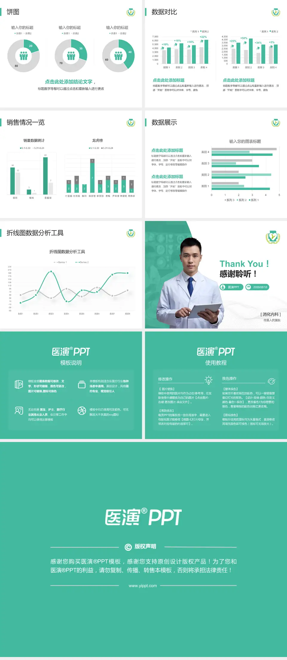 攸县人民医院病例分享与讨论PPT模板4:3格式幻灯片预览图4