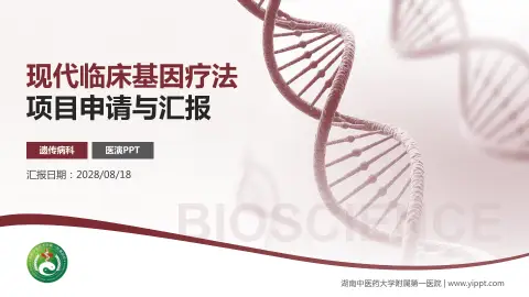 湖南中医药大学附属第一医院项目申请与汇报PPT模板