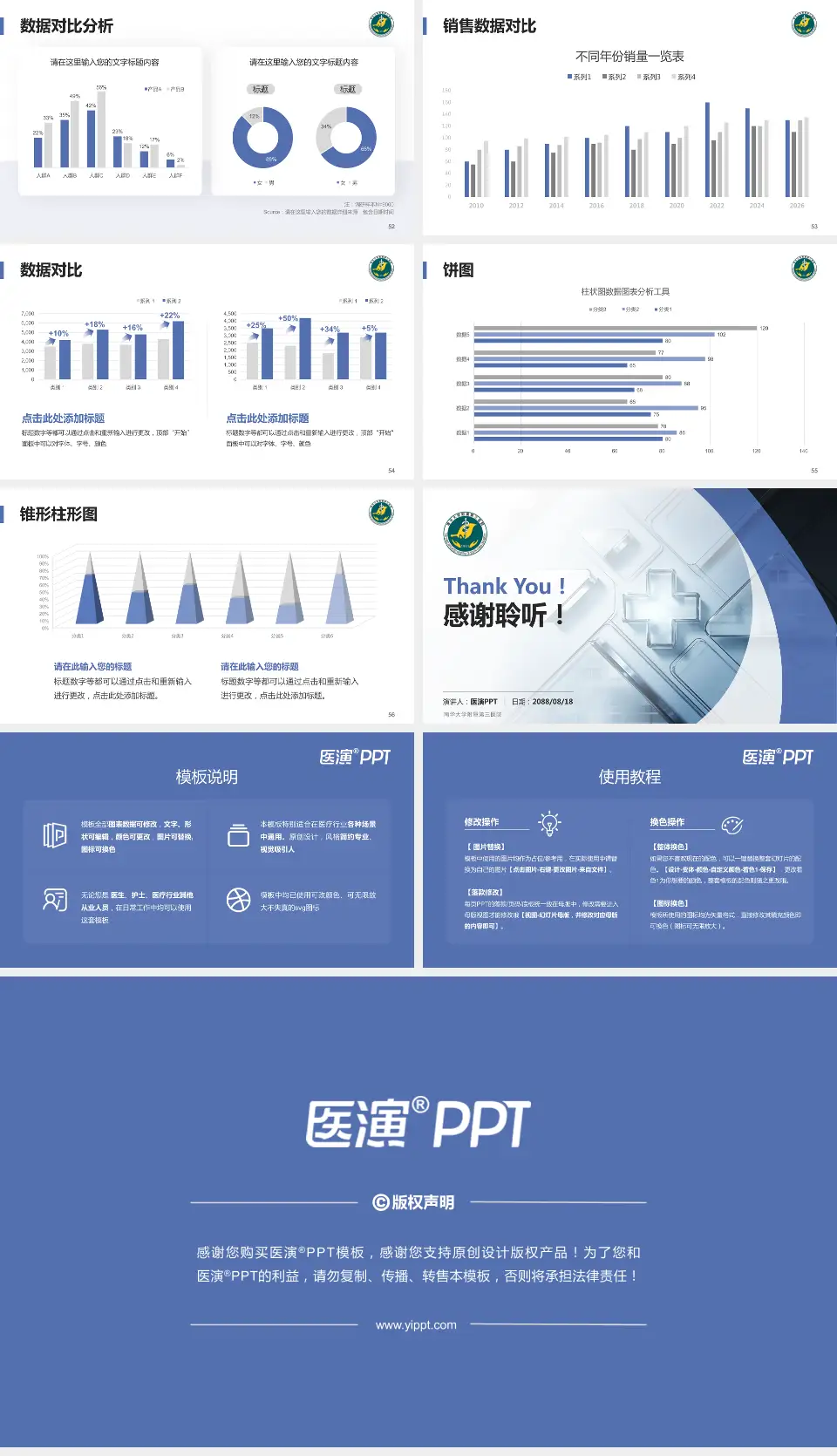 南华大学附属第三医院医疗行业比赛专用PPT模板16:9格式幻灯片预览图7