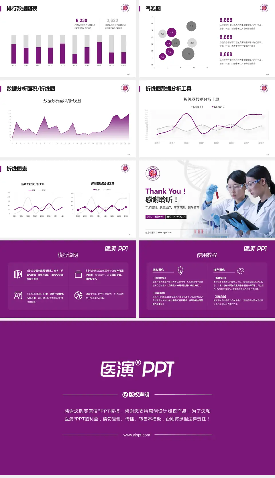 攸县中医院科研成果展示PPT模板16:9格式幻灯片预览图6
