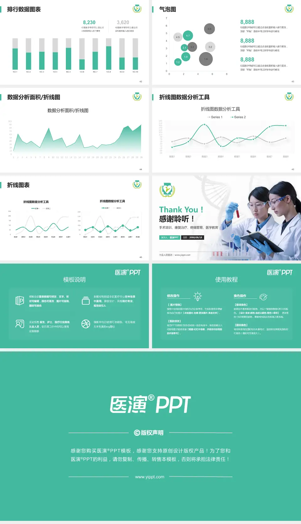 攸县人民医院科研成果展示PPT模板16:9格式幻灯片预览图6