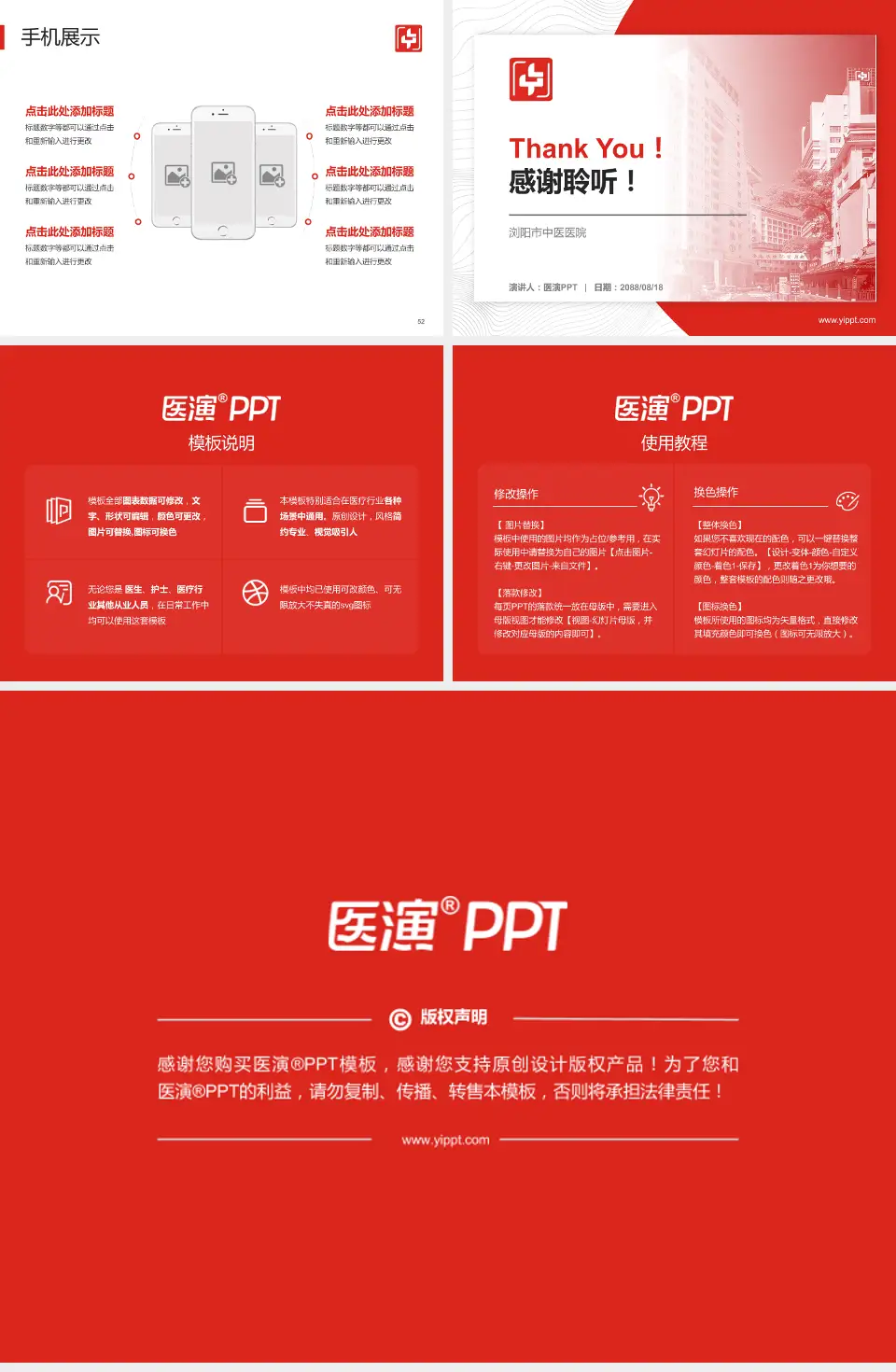 浏阳市中医医院医院管理报告PPT模板4:3格式幻灯片预览图7