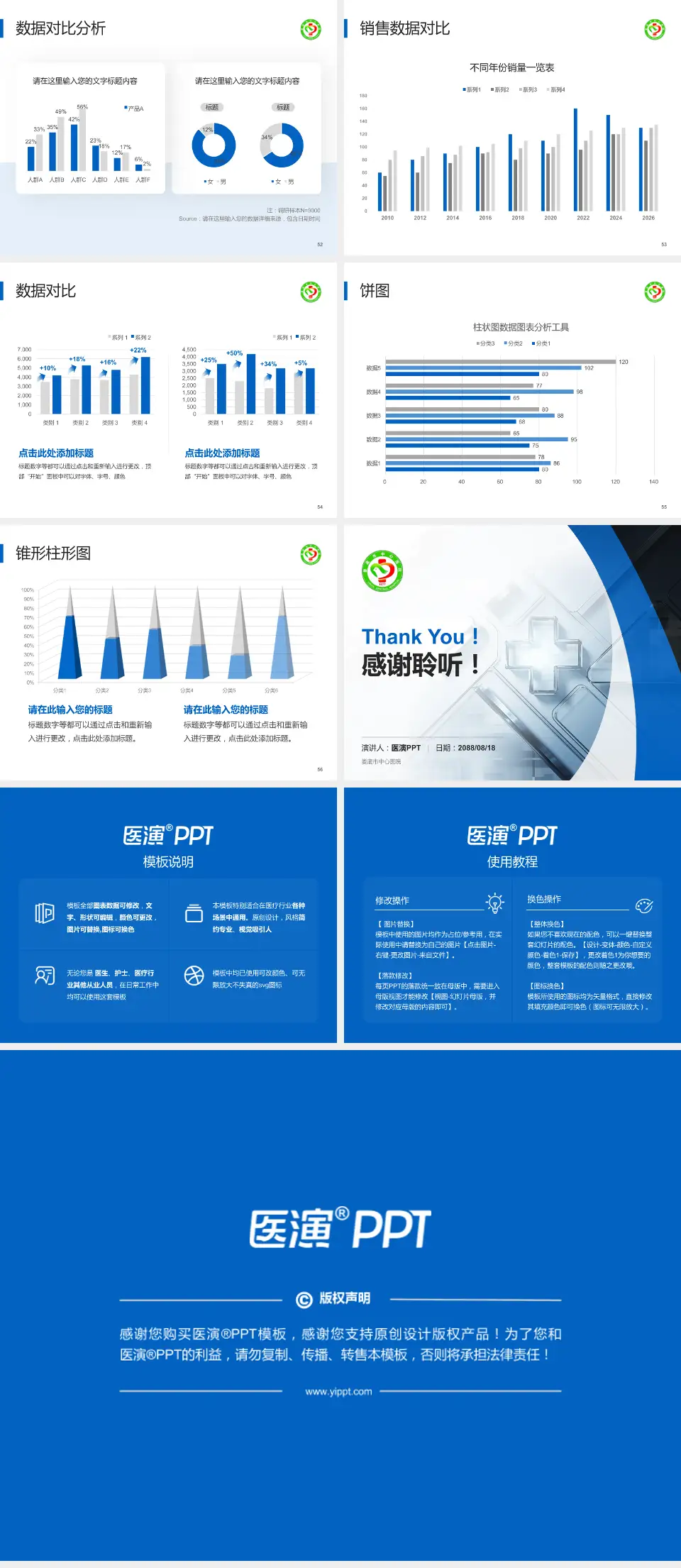 娄底市中心医院医疗行业比赛专用PPT模板4:3格式幻灯片预览图7
