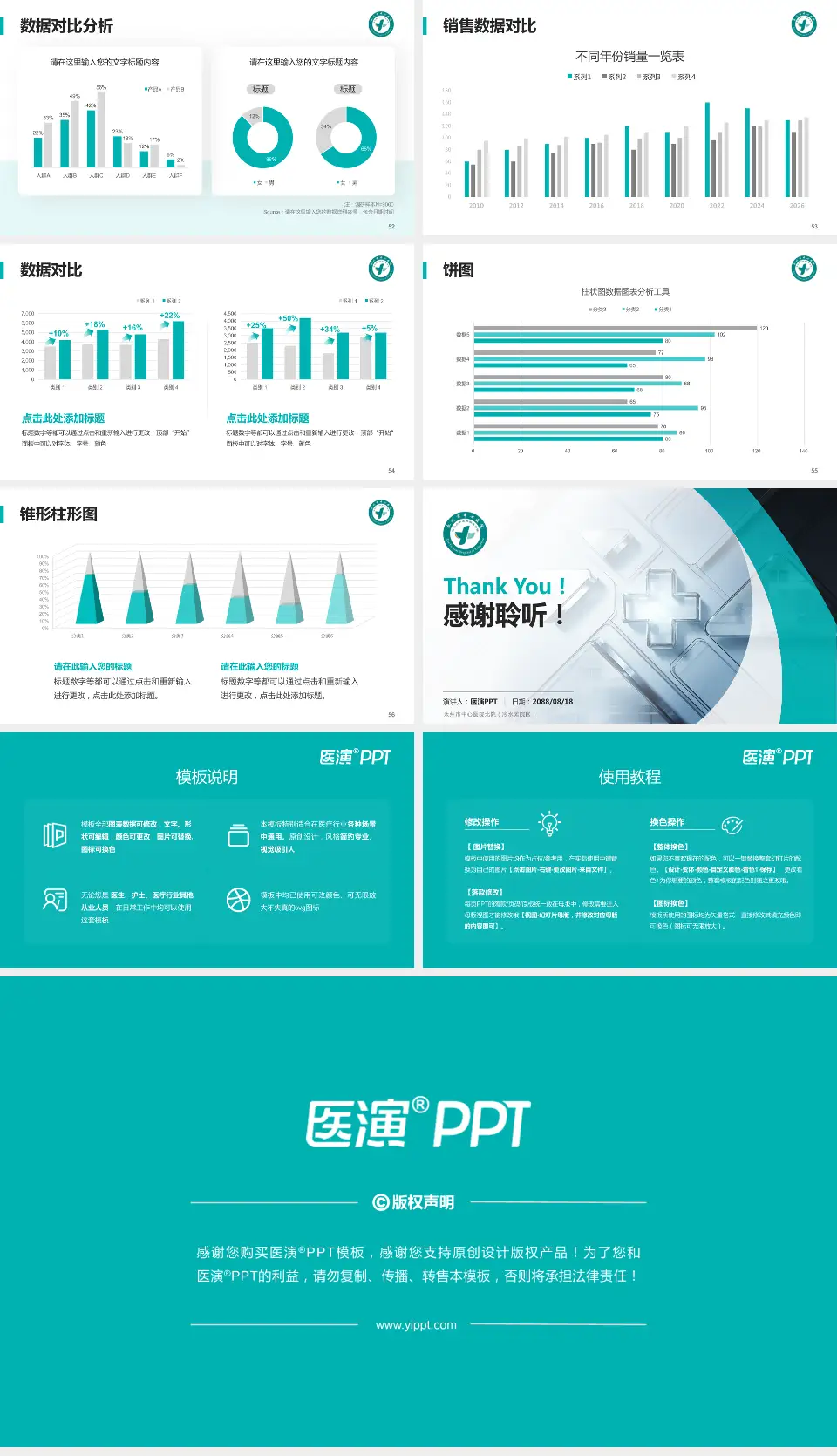 永州市中心医院北院（冷水滩院区）医疗行业比赛专用PPT模板16:9格式幻灯片预览图7