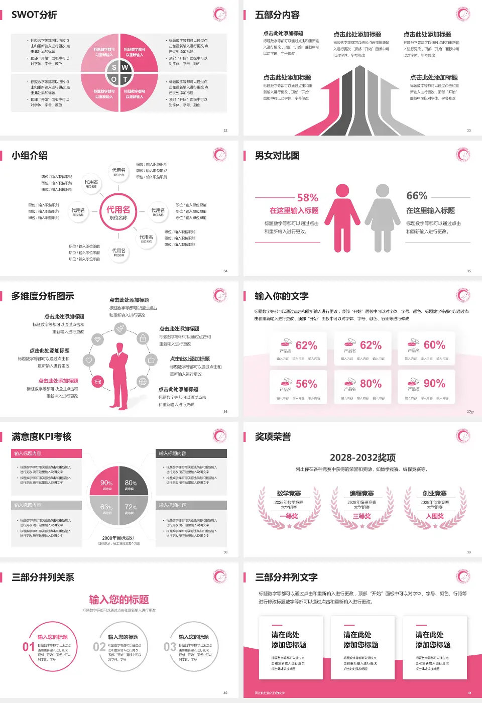 湖南省妇幼保健院医疗行业比赛专用PPT模板16:9格式幻灯片预览图5