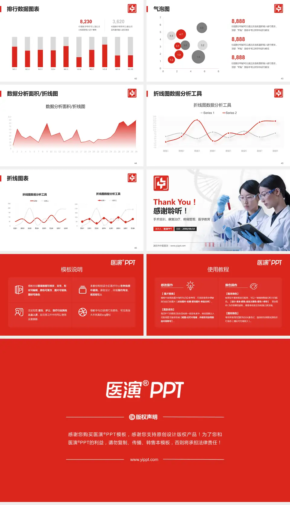浏阳市中医医院科研成果展示PPT模板16:9格式幻灯片预览图6