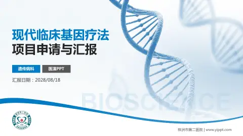 株洲市第二医院项目申请与汇报PPT模板