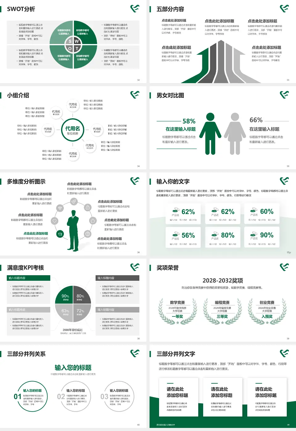 怀化市第二人民医院洪江医院医疗行业比赛专用PPT模板16:9格式幻灯片预览图5