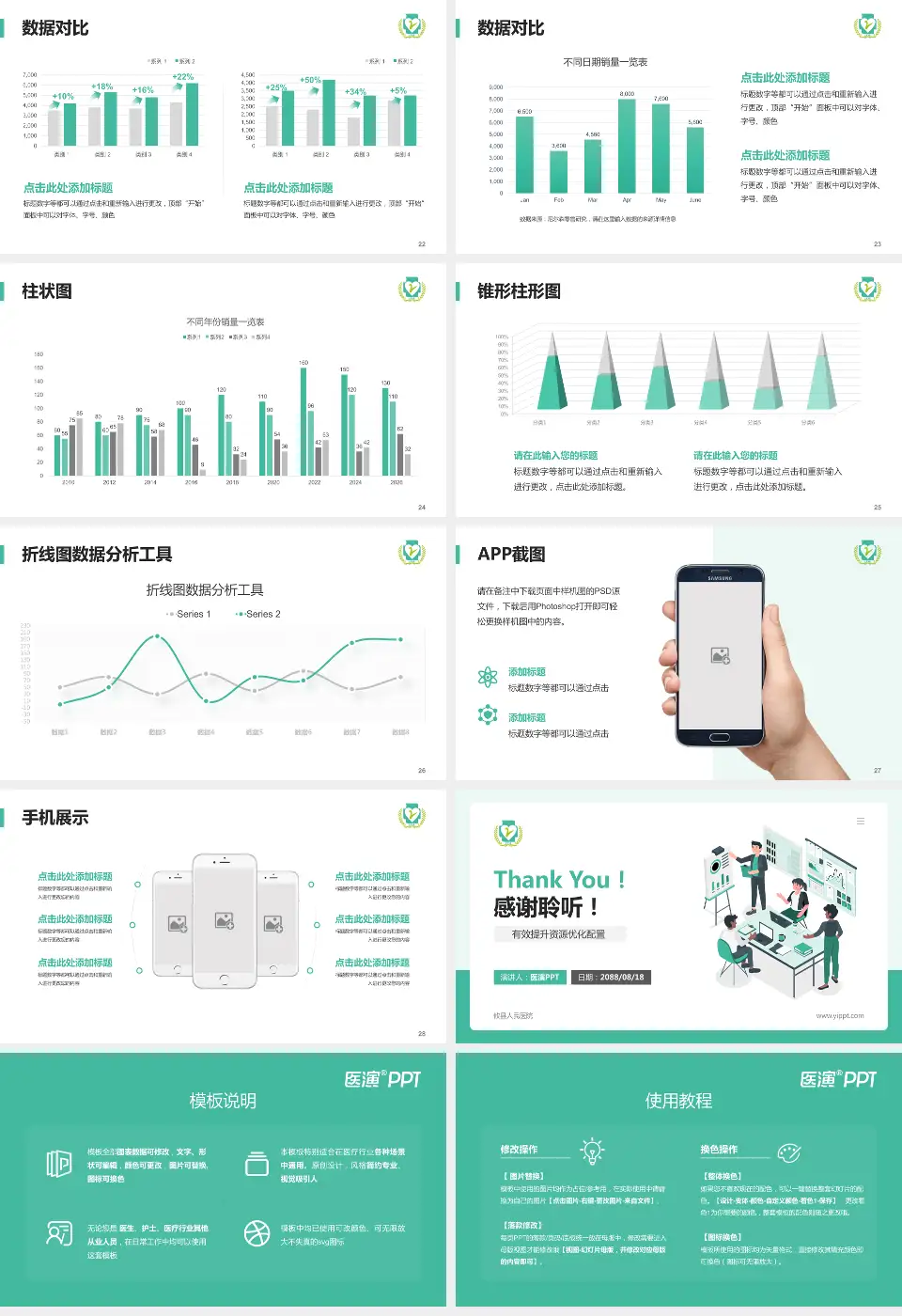 攸县人民医院财务与预算报告PPT模板16:9格式幻灯片预览图4