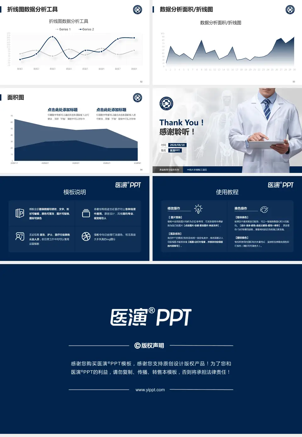 中南大学湘雅三医院患者教育与指导PPT模板16:9格式幻灯片预览图7
