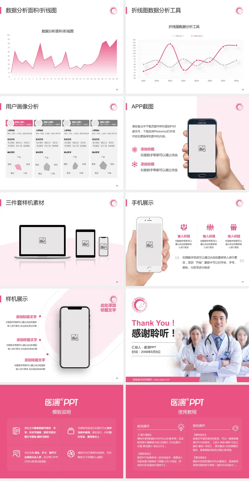 湖南省妇幼保健院科室介绍与推广PPT模板4:3格式幻灯片预览图6