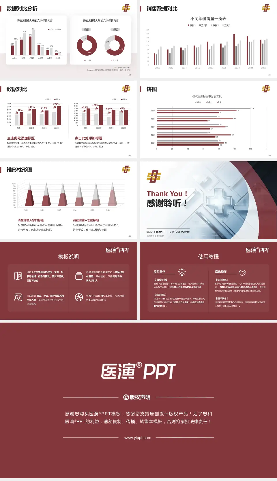 株洲市中医伤科医院医疗行业比赛专用PPT模板16:9格式幻灯片预览图7