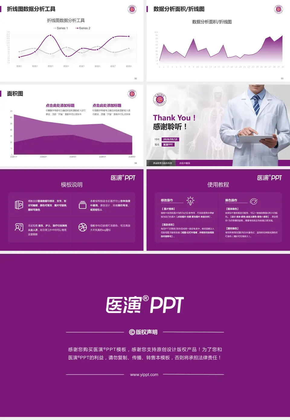 攸县中医院患者教育与指导PPT模板16:9格式幻灯片预览图7