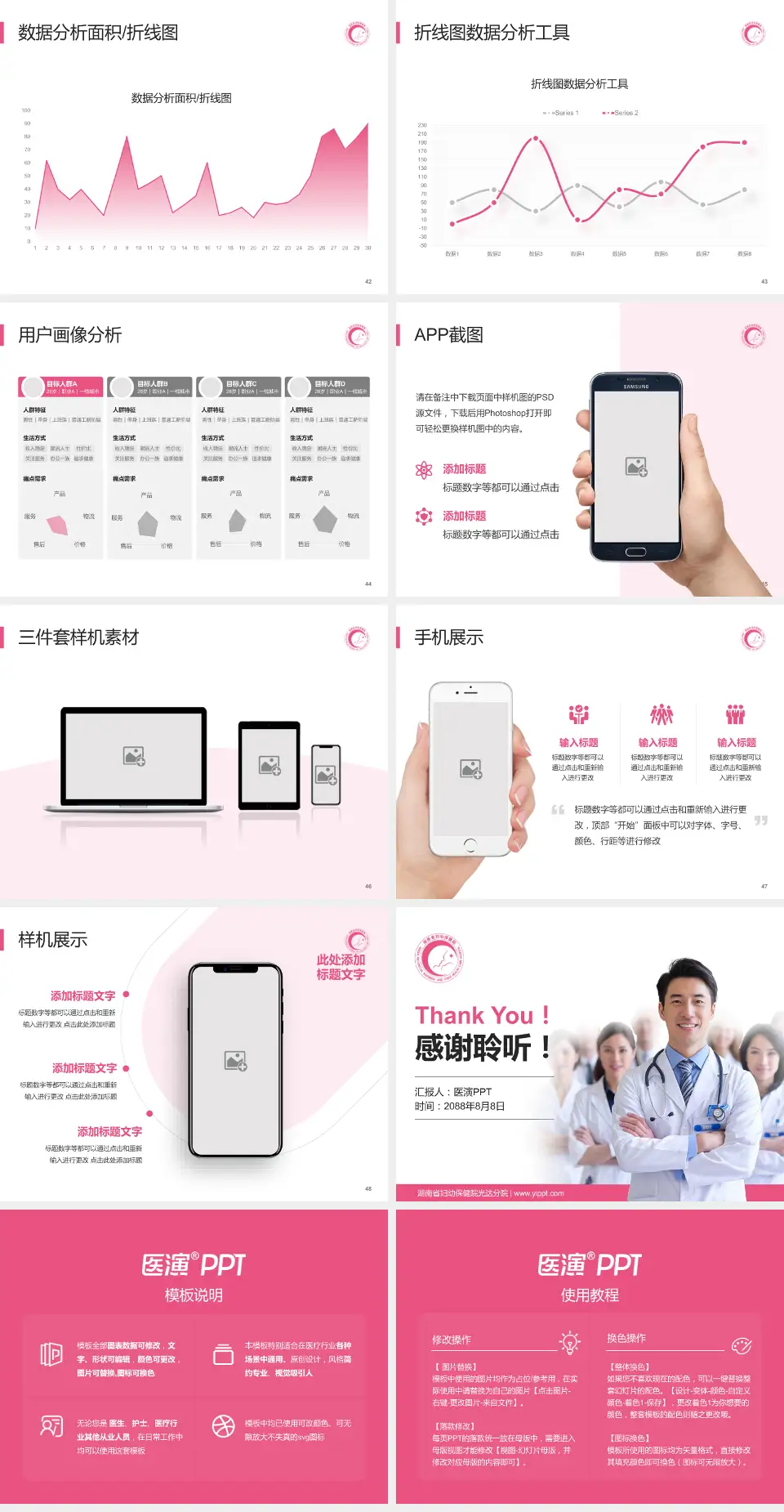 湖南省妇幼保健院光达分院科室介绍与推广PPT模板4:3格式幻灯片预览图6