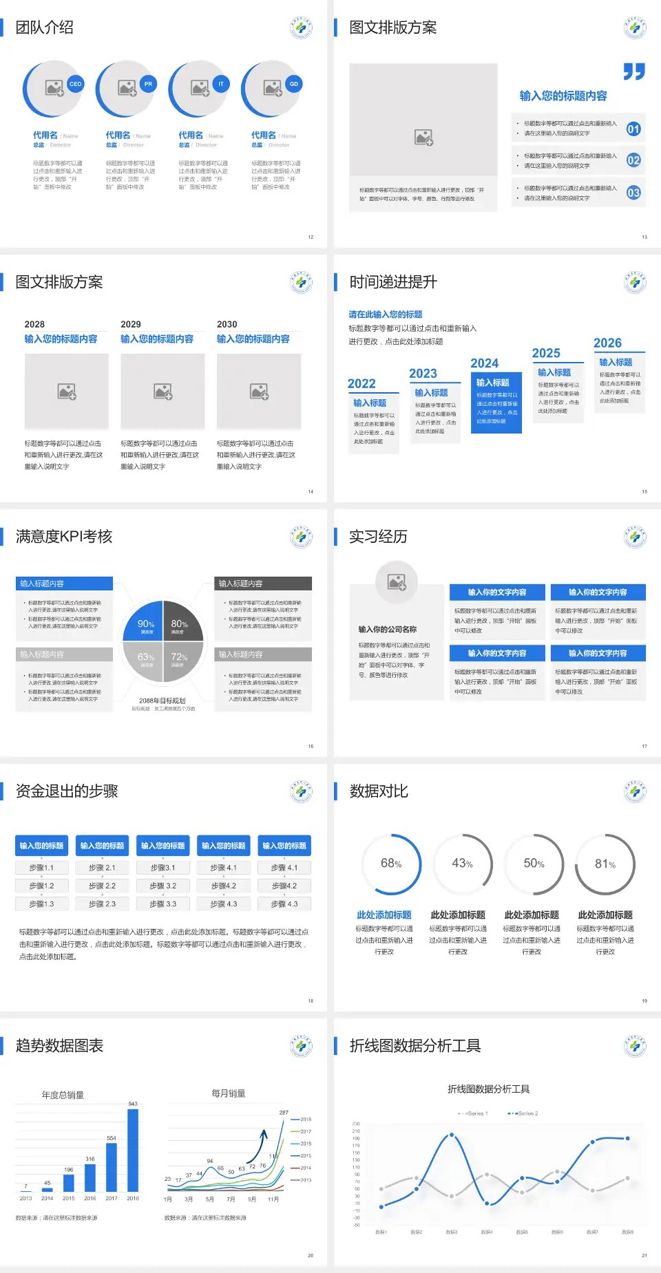 岳阳市第一人民医院培训与教育PPT模板4:3格式幻灯片预览图3
