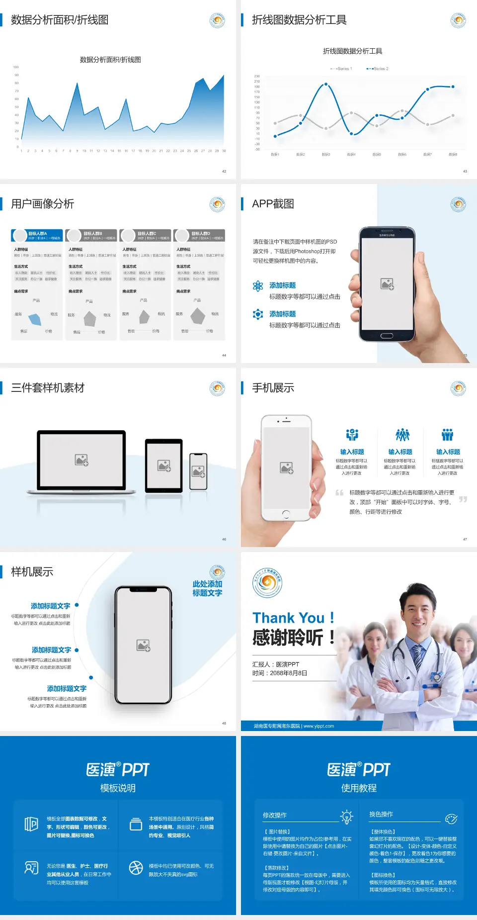 湖南医专附属湘东医院科室介绍与推广PPT模板4:3格式幻灯片预览图6