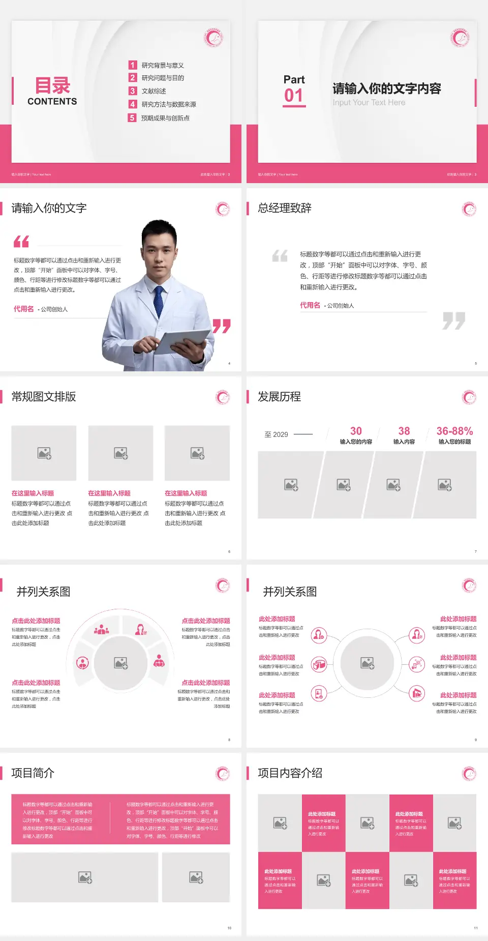 湖南省妇幼保健院光达分院医院管理报告PPT模板4:3格式幻灯片预览图2