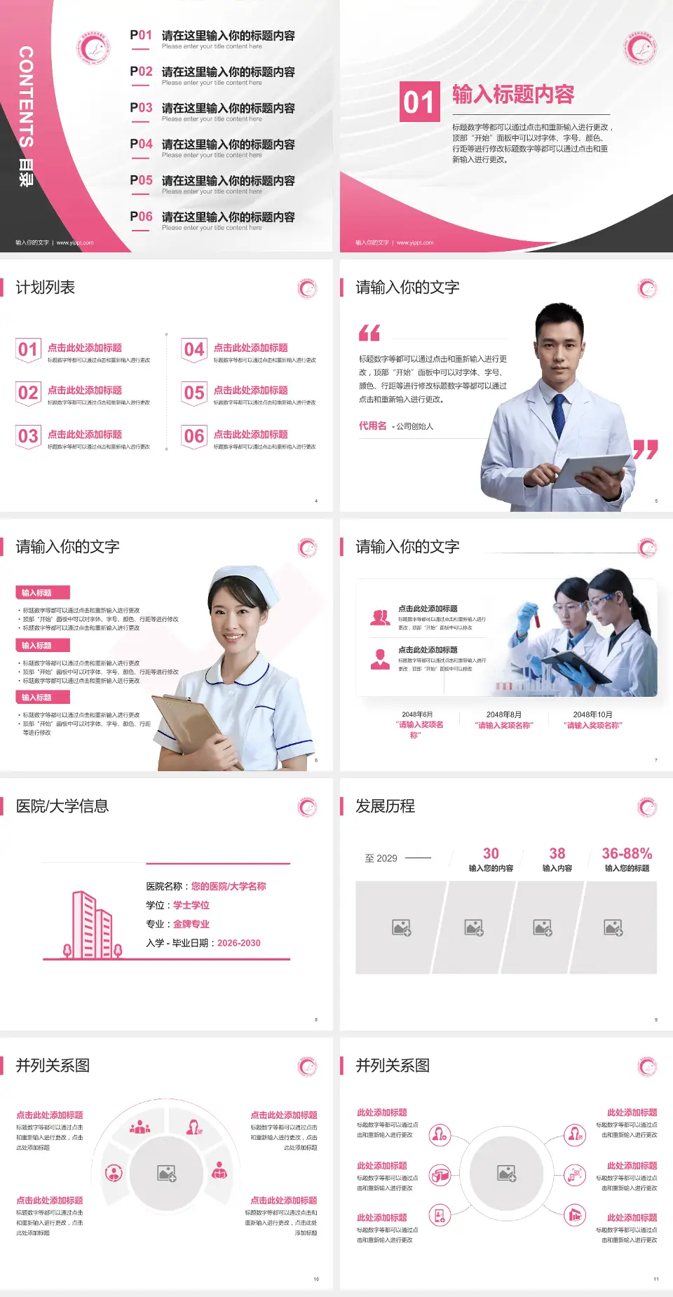 湖南省妇幼保健院医疗行业比赛专用PPT模板4:3格式幻灯片预览图2